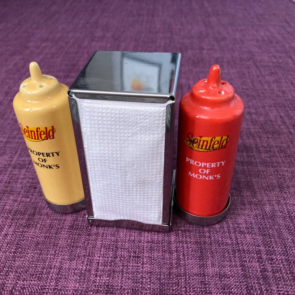 Seinfeld Glass Salt and Pepper Shakers
